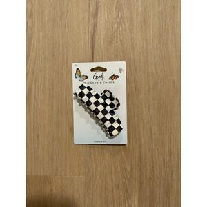 MacKenzie Childs x Goody Target Black  Check Hair Claw Clip NEW